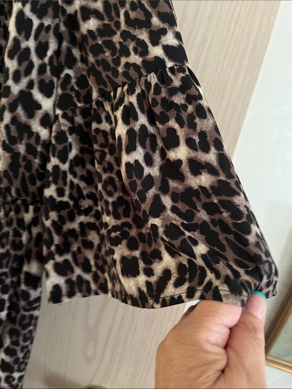 Park & Fifth Leopard Print Midi Dress in Brown and Black - Picture 3 of 13
